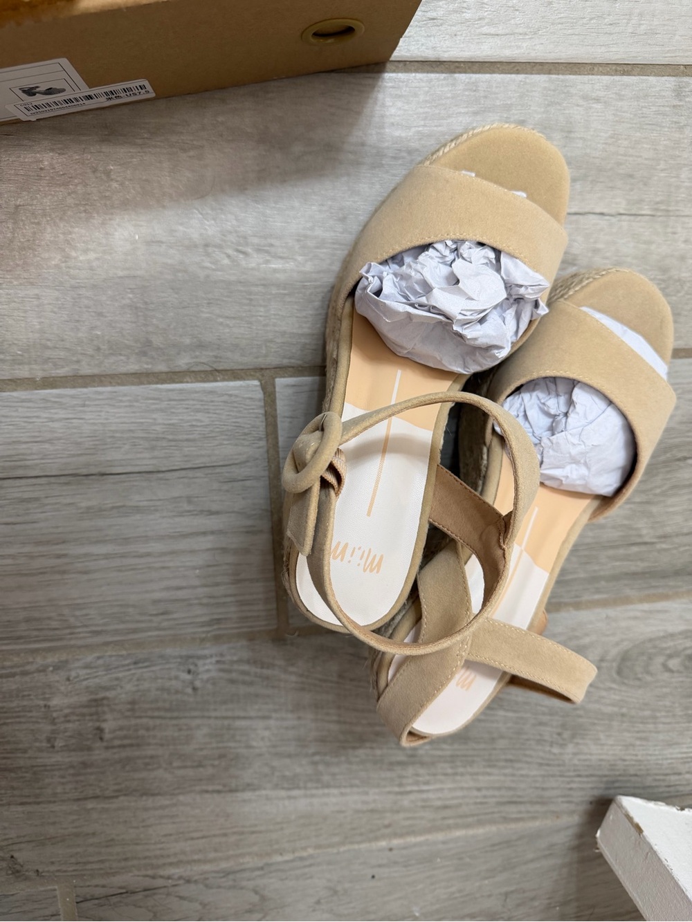 Beige Espadrille Platform Sandals - Women - Picture 3 of 4